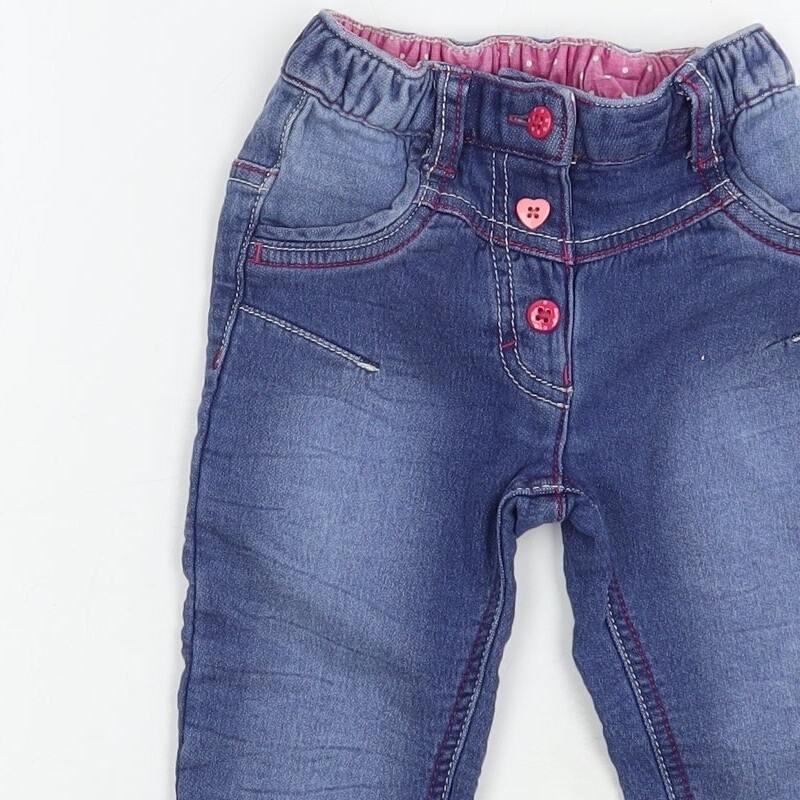 Nutmeg Baby Blue Cotton Jogger Jeans Size 1218 Months Button eBay