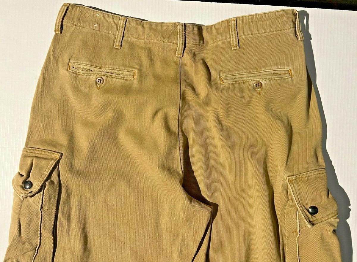 DOUBLE RL RRL Vtg 90s Khaki Surplus Baggy Cargo Pant sz 34 DOUBLE RL RRL Vtg 90s Khaki Surplus Baggy Cargo Pant sz 34