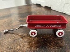 Vintage Radio Flyer Mini Red Wagon 4" Metal Collectible