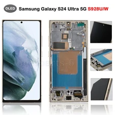 For Samsung Galaxy S24 Ultra 5G S928U/U1 OLED Display Screen Assembly Gold Frame
