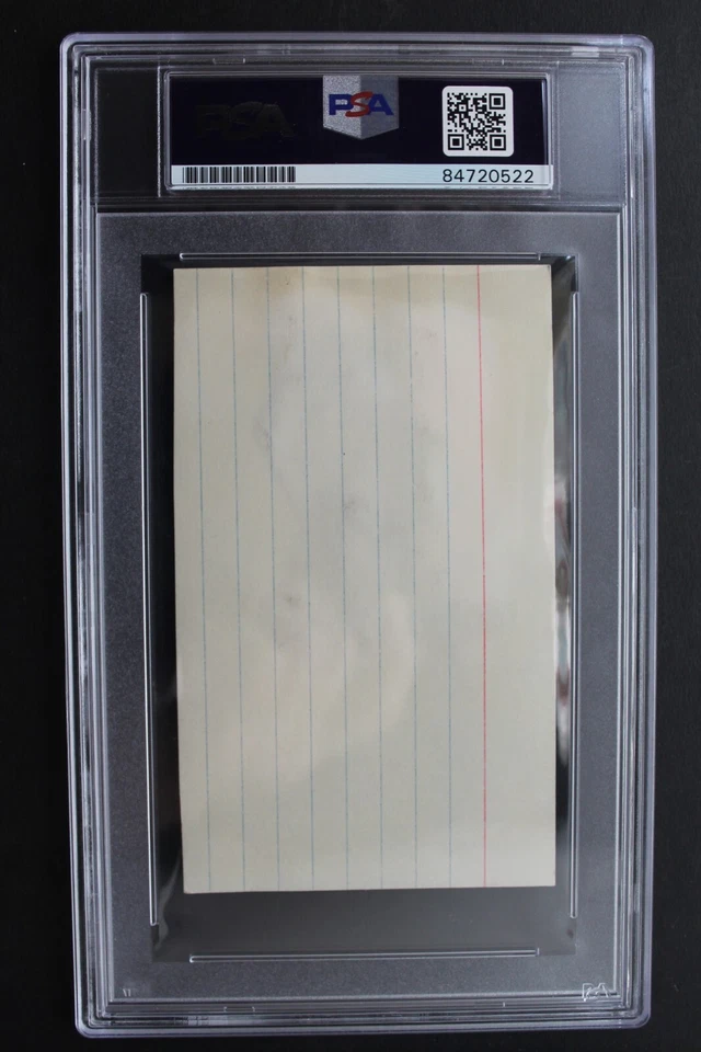 Bart Starr (d.2019) Green Bay Packers Autographed 3x4 Index Card PSA Authentic - Image 2 of 3