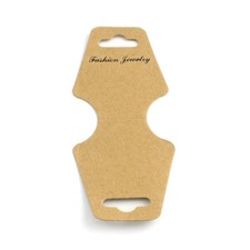 100pcs Cardboard Jewelry Display Cards Bracelet Necklace Holders Camel 4.9"x1.8"