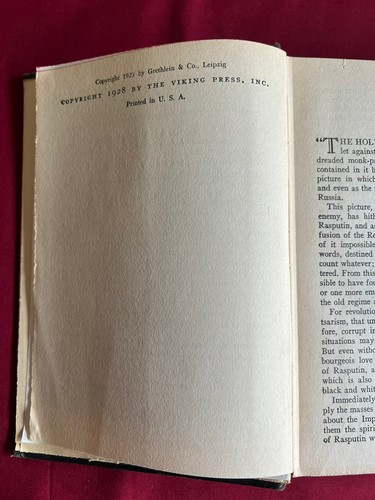 Rasputin der Heilige Teufel von Rene Fulop-Miller (1928, Hardcover) Vintage - Bild 5 von 7