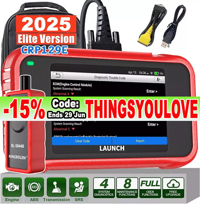 2026 Launch CRP129E PRO Car Diagnostic Tool Scanner Engine ABS SRS SAS TPMS EPB