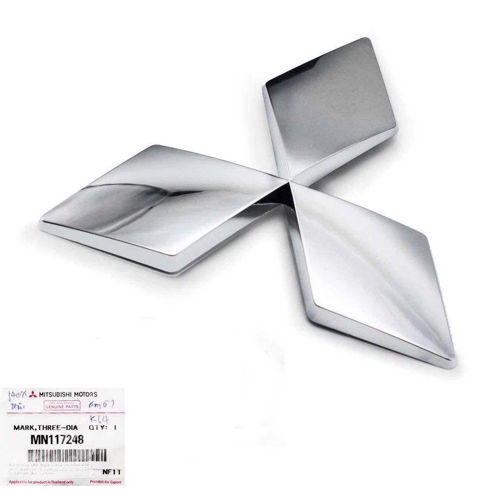 Chrome Front Grille Logo Emblem Badge For Mitsubishi L200 Strada Pickup 1996 -05 - Image 4 of 4