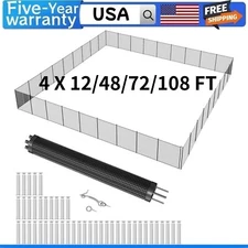 4 X 12/48/72/108 FT Pool Fence for Inground Pools Stainless Steel Legs 340 GMS 