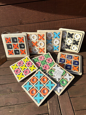 Holzspiel Tic Tac Toe - Reisespiel / Knobel-Taktik-Strategie Spiel