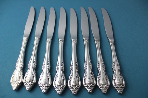 Oneida Community BRAHMS Dinner Knives Hollow (Set of 8) Stainless 9"