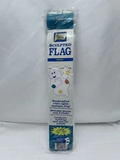 Meadow Creek Sculpted Flag GHOST Halloween Applique Nylon 28x40 White Large NEW