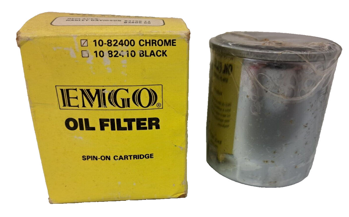 Harley Davidson Oil Filter Chrome FLT FXR FXST XL FLST EMGO