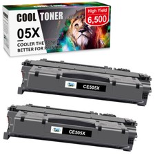 2PK CE505X 05X Toner High Yield Compatible With HP LaserJet P2055dn P2055d P2050