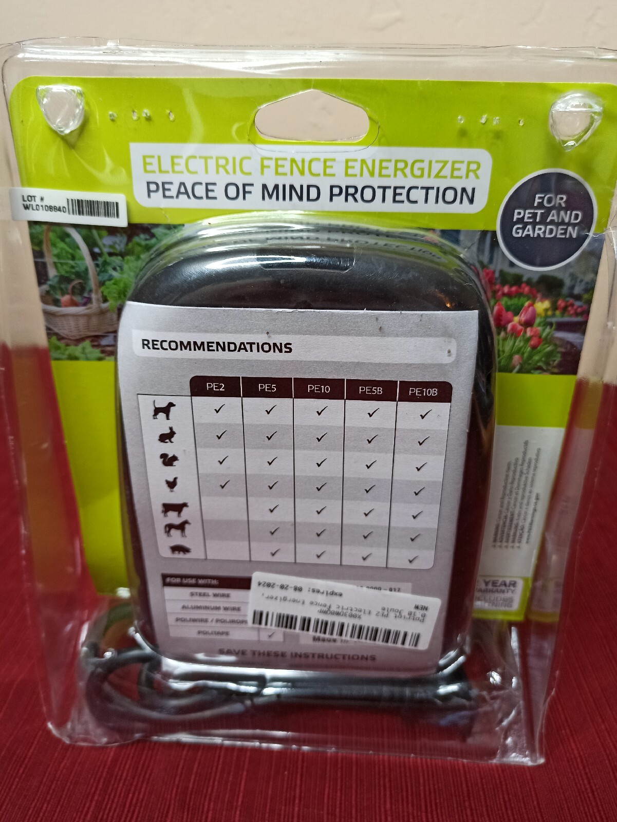 Patriot Electric Fence Energizer PE2 (2 Miles, 8 Acres) 120v 60Hz NEW