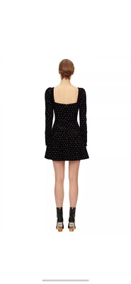 self portrait black velvet mini dress Cloella Mini Dress - Black main image 0