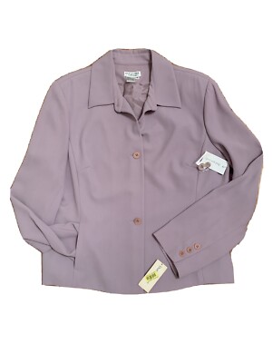 Due Per Due Womens Blazer 3 Button Size 16 Light Purple Lined 2 Front Pockets