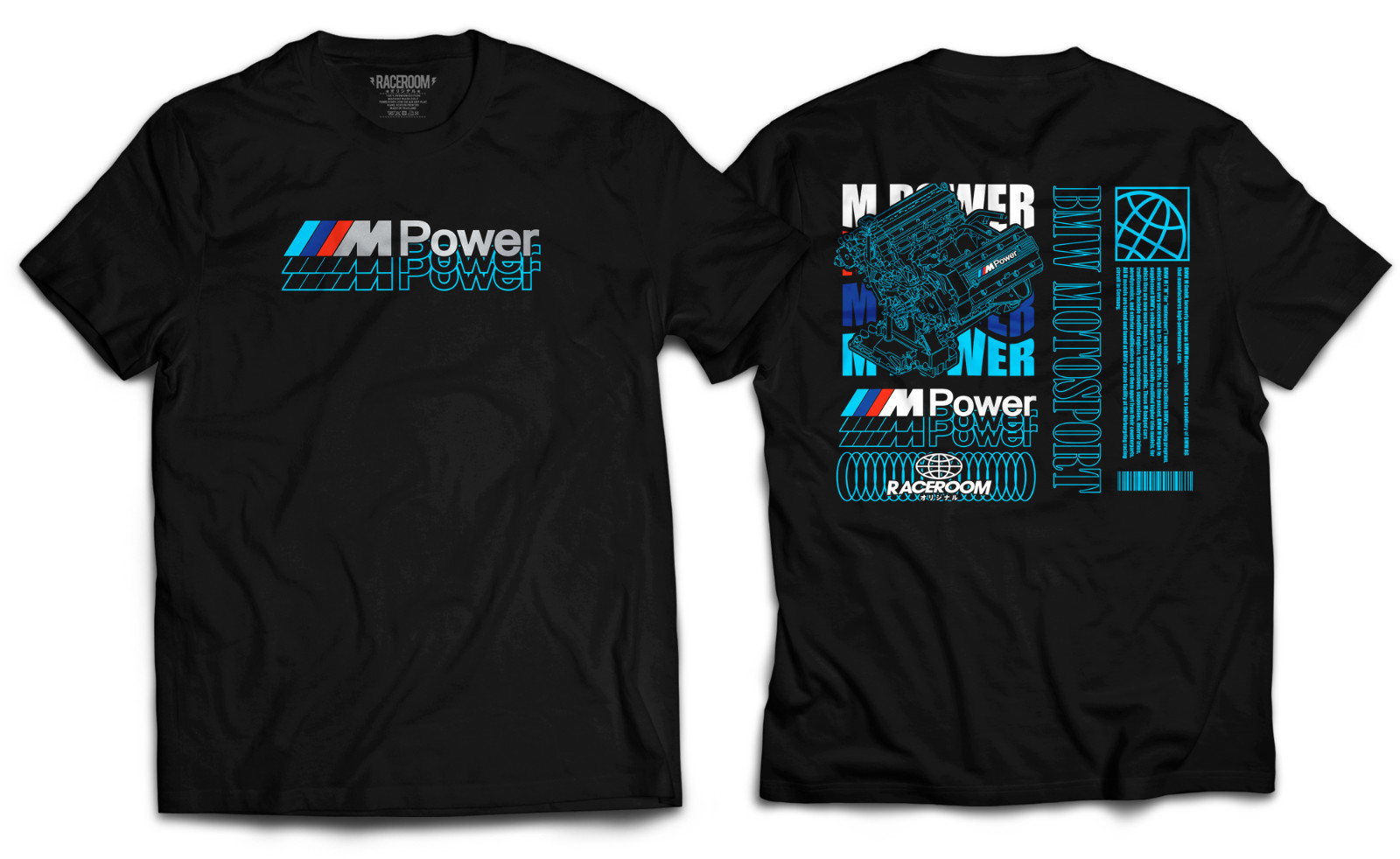 BMW MOTORSPORT MPOWER TSHIRT RACEROOM DRIFT JDM S M L XL XXL 3XL 4XL 100% COTTON