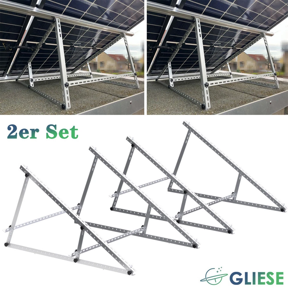 GLIESE Solarpanel PV Halterung 118cm Verstärkter Solarmodul 0°-90° Aufständerung Balkon