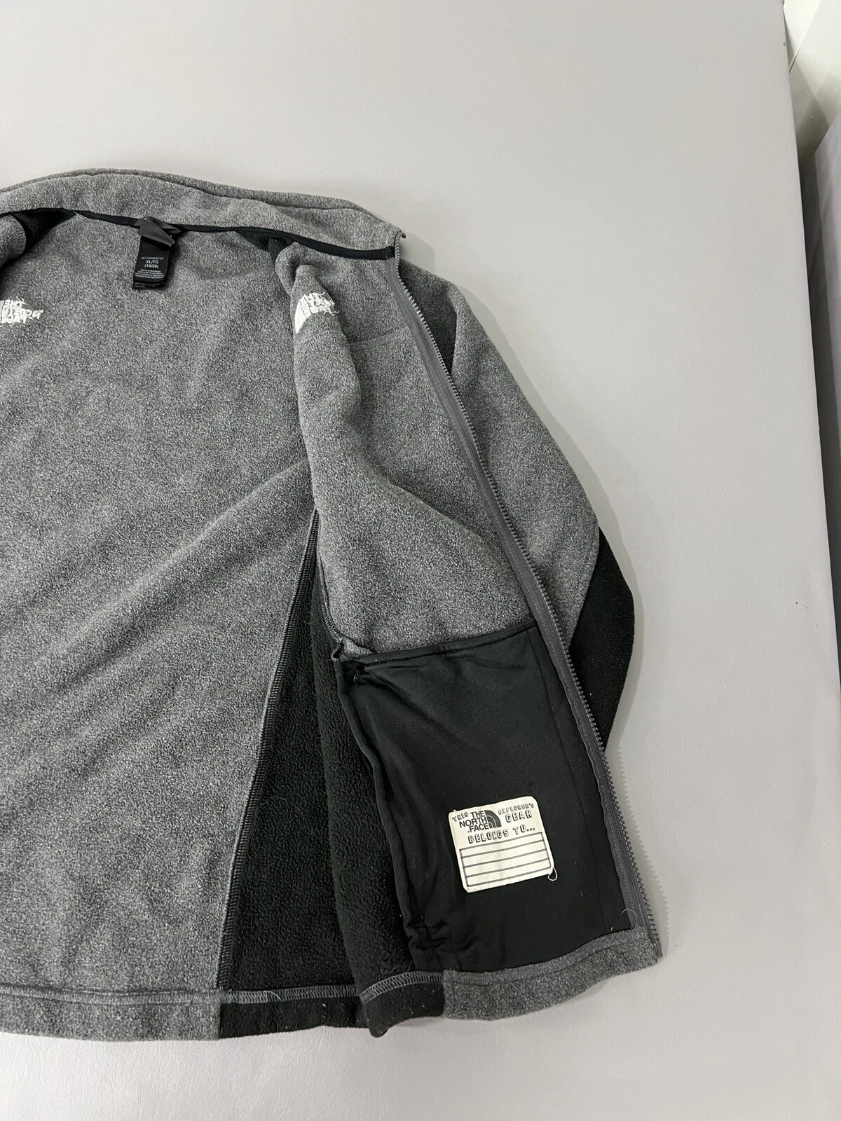 north-face fleece full zip up pockets mock neck tnf jacket