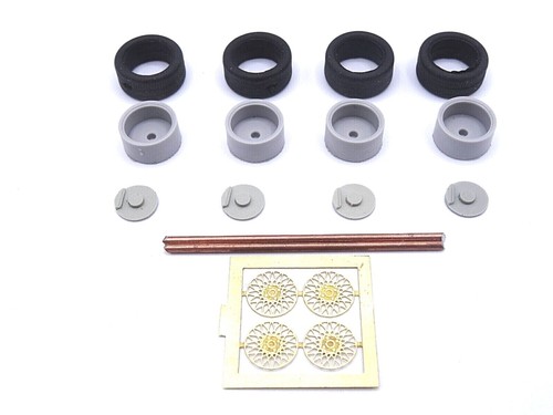 ALEZAN MODELS . ACCESSOIRES 1/43 . SET DE 4 ROUES JANTE BBS . 4 ECROUS . LAITON - Imagen 14 de 22