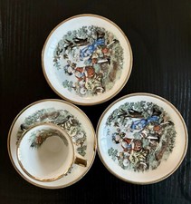 Miniatures Made in Occupied Japan Set of 3 Plates And 1 Cup