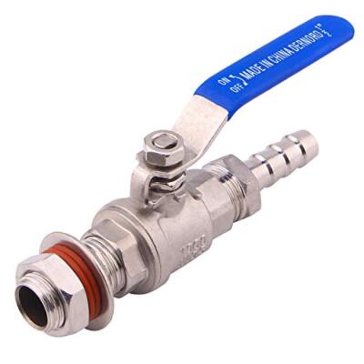 1/2 Inch Stainless Steel Ball Valve Weldless Bulkhead For Home Brew Kettle (1...