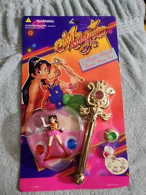 VINTAGE 90'S SAILOR MOON KNOCKOFF MINI FIGURES + RINGS NEW SEALED MAGIC ANGEL 