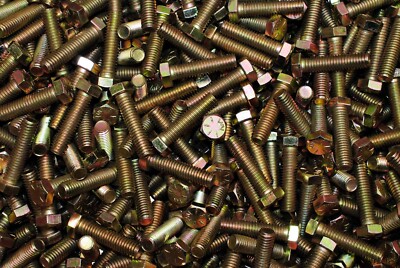 (125) Full Thread Grade 8 Hex Head Tap Bolts 3/8-16 x 1-1/2 Coarse Yellow Zinc 
