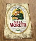 Vintage Look Birra Moretti Beer Ad 8x12 Metal Wall Sign