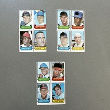 Vintage 1969 Topps Baseball 12 Stamps 3 Sheets Johnny Bench, Tom Seaver