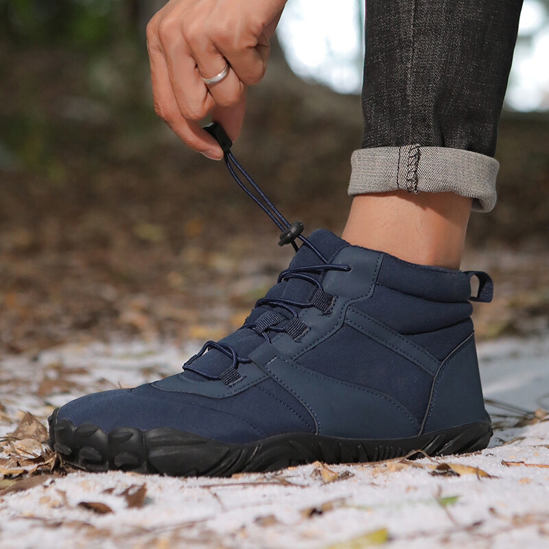 Mens Outdoor Warm Hiking Boots Winter Waterproof Snow Sneakers Casual