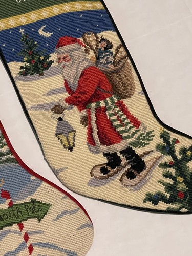 Set 5 Lands End PERSONALISIERTE Nadelspitze Wolle Weihnachten Strümpfe Mantel Dekor - Bild 10 von 13