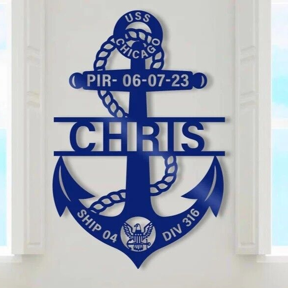 Custom Anchor Metal Sign,Personalized Navy Boot Camp PIR/Graduation Anchor Metal