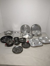 Vintage Aluminum Child's Baking Cooking Toys