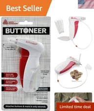 Versatile No-Sew Button Attacher for Easy Fabric Fixing - Handy Storage Included