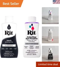 Transform Your Fabrics with RIT Dye and ColorStay Fixative - Black 5.5oz