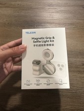 TELESIN Magnetic Grip Selfie Light Kit - White/Silver