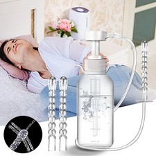 300ml Pump Action Enema Bottle with Nozzle, Travel Enema Kit for Anal Cleansing