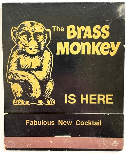 Giant Lion Feature Matchbook The Brass Monkey Cocktail Table top
