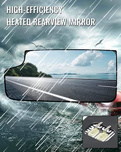 Driver Side Lower Heated Mirror Glass Fit for Chevy Silverado GMC Sierra Left - Picture 3 of 7