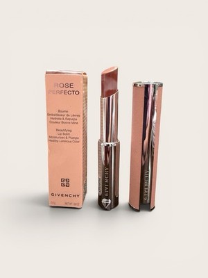 NIB~ Givenchy Rose Perfecto Baume Lipstick 110 MILKY NUDE Plumps Moisturizes