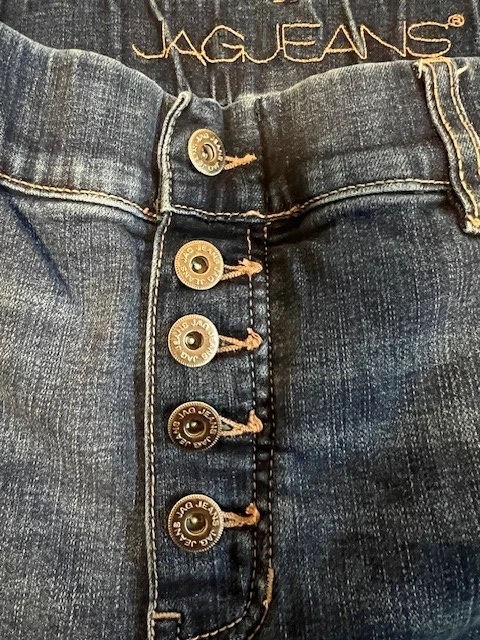 Pantalones de mezclilla para mujer JAG JEANS talla 14W Valentina ajustados azul cintura elástica Foto 3 de 4