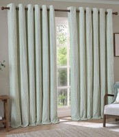 N.T yard eucalyptus hebden stripped blackout eyelet curtains 228cmx137cm