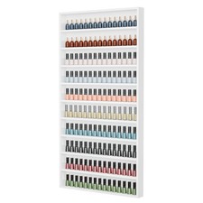 10 Tier Wall Mounted Black Salon Nail Polish Rack, Display Shelf Storage Modern