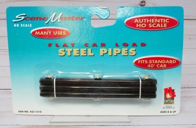 Scene Master Scenemaster 433-1510, Steel Pipes Flat Car Load, 1/87 HO Scale