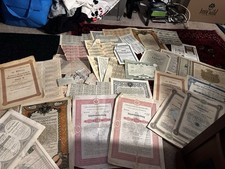 1919 & Up  Treasury German  Stock Certificate Lot & More See Photos Estate