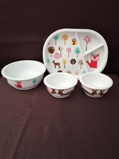 4 Piece Circo Melamine Dinner Set. Fox, Owl, Deer Theme. Never Used 
