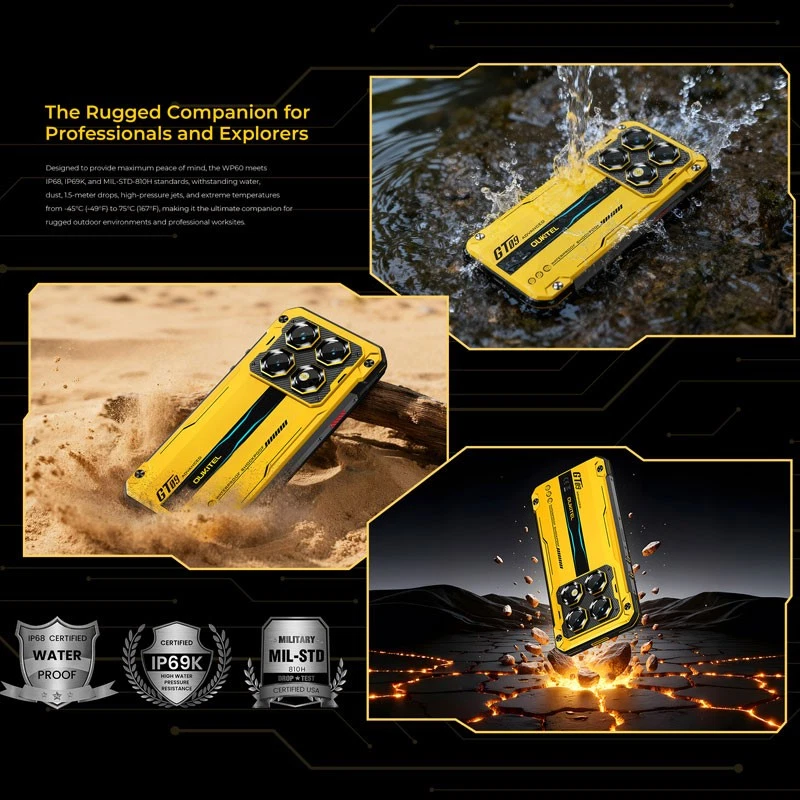 7.2" 5G OUKITEL WP60 Rugged Mobile Android 15 Phone Outdoors 512GB 120Hz Global - Image 3 of 4