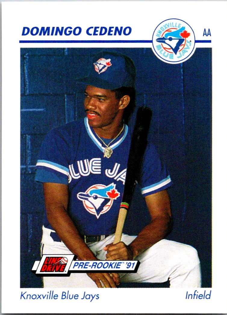 Domingo Cedeno 1991 Line Drive AA #352 Knoxville Blue Jays