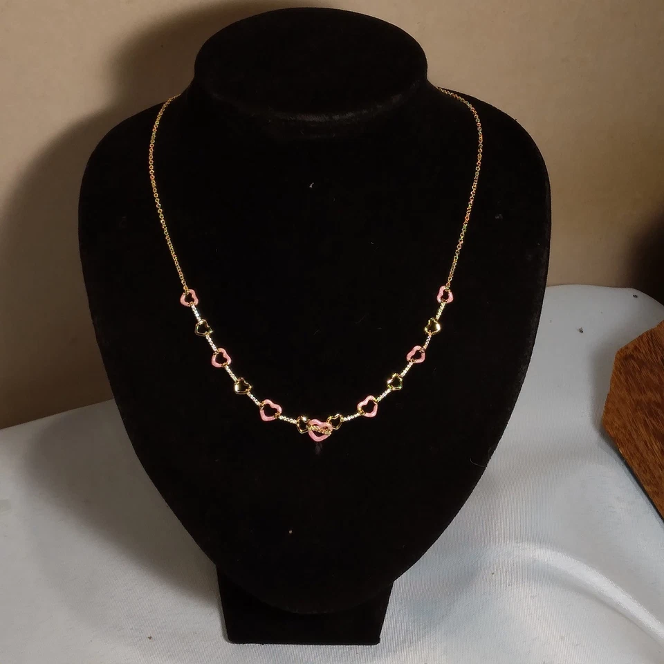 Pulsera Kendra Scott Haisley Corazón Oro Delicada Cadena en Pulsera Rosa. Foto 2 de 4