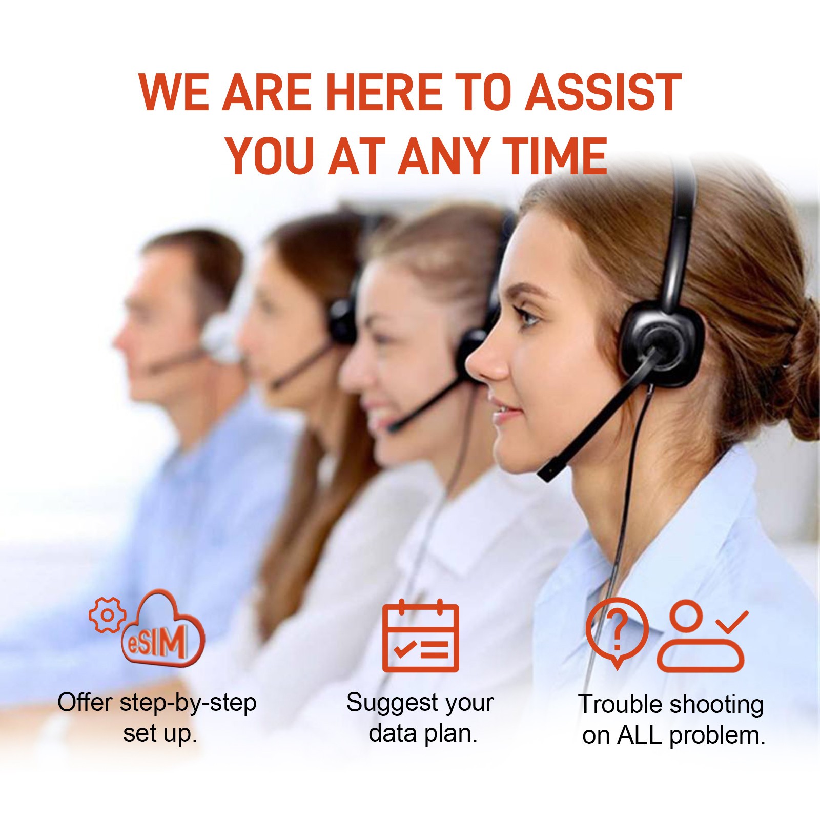 4G LTE Data eSIM 1GB 30Days – Supports Verizon, AT&T, T-Mobile Carriers