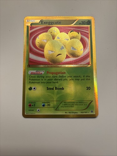 Exeggcute (102 Secret Rare) 102/101 Plasma Blast Holo LP/MP+